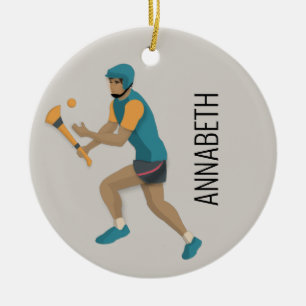 Hurling Ceramic Ornament