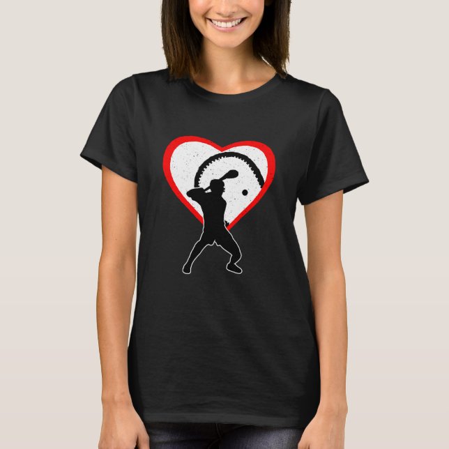 Hurling Heart Sport Love Anti Valentines Day T-Shirt (Front)