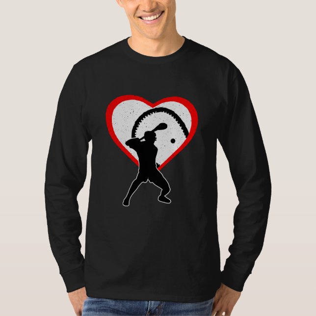 Hurling Heart Sport Love Anti Valentines Day T-Shirt (Front)