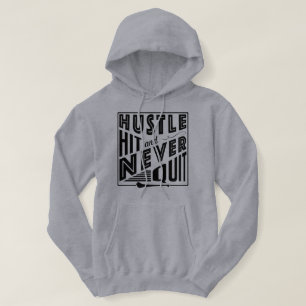 Hurling Hustle Hit & Never Quit, GAA Gaelic Games Hoodie