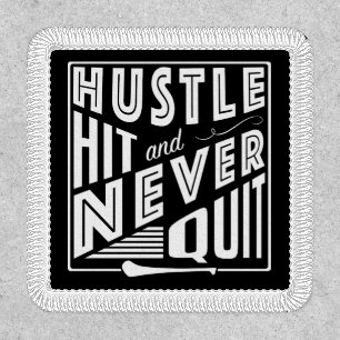 Hurling Hustle Hit & Never Quit, GAA Gaelic Games Patch