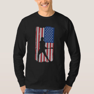 Hurling Player American Flag T-Shirt