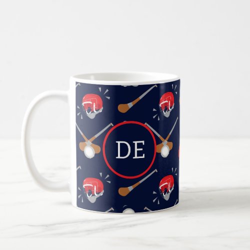 Hurling Player Gaelic Sport Monogram Coffee Mug