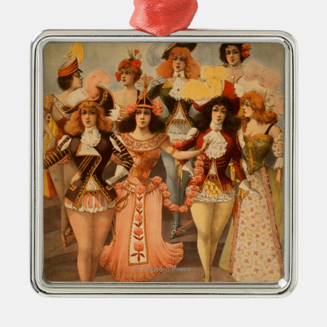 Hurly-Burly Extravaganza Theatre Poster Metal Ornament (Front)