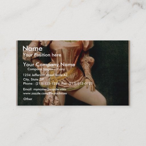 Customizable Hurly Burly, 'Sylvia Thorne' Retro Theater Business Cards
