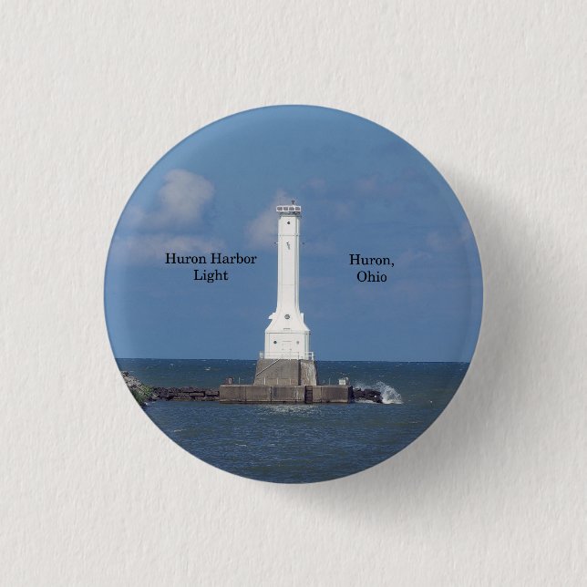 Huron Harbor Light button (Front)