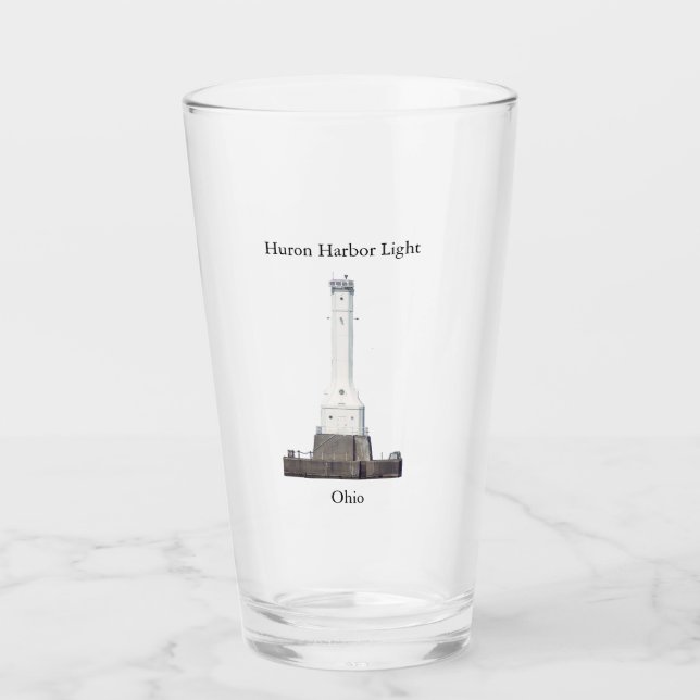 Huron Harbor Light glass (Front)