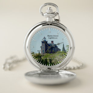 Huron Island Lighthouse pocket watch