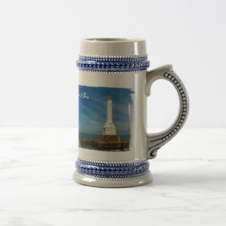 Huron lighthouse beer stein