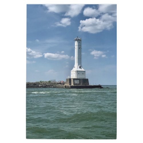 Huron Lighthouse Photography  Metal Print