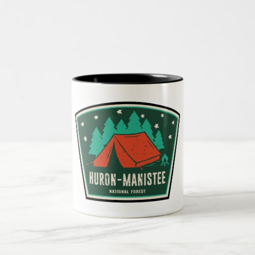 Huron_Manistee National Forest Camping Two_Tone Coffee Mug