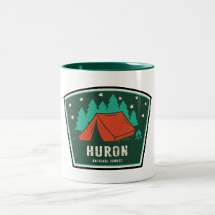 Huron National Forest Camping Two-Tone Coffee Mug