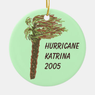 Hurr. Katrina Memorial Ornament/Green -Customize! Ceramic Ornament