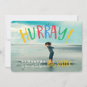 Hurray! Big Sister Photo Pregnancy Announcement