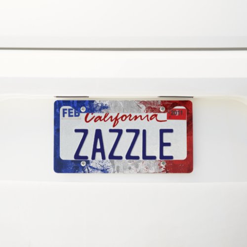 hurray for the red white and blue license plate frame