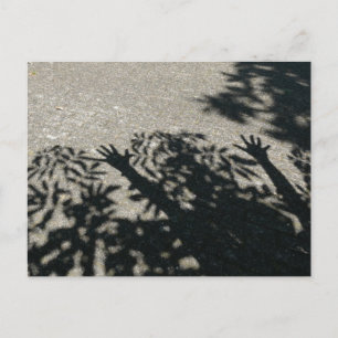 Hurray Shadow Hands & Leaves Close Up DIY Postcard
