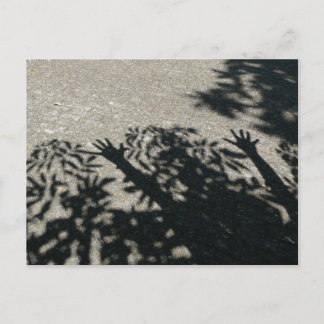 Hurray Shadow Hands & Leaves Close Up DIY Postcard