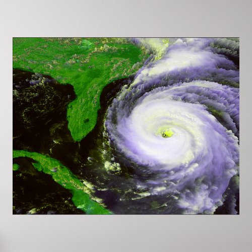 Hurrican Fran Off Florida _ 1996 Satellite Image Poster