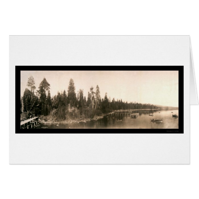 Hurricane Bay Tahoe Photo 1908 Greeting Card