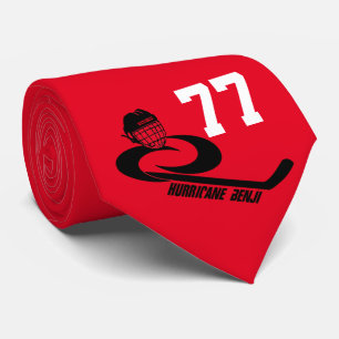 Hurricane BENJI Personalized Youth Hockey Team Tie