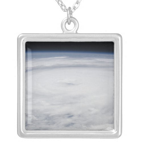 Hurricane Bill in the Atlantic Ocean 2 Silver Plated Necklace