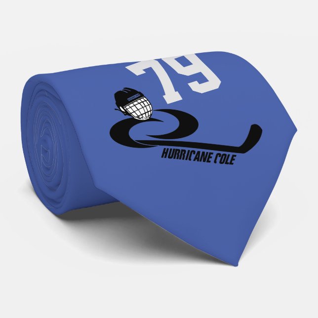 Hurricane COLE Customizable Team Hockey Tie (Rolled)