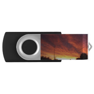 Hurricane coming at sunset flash drive