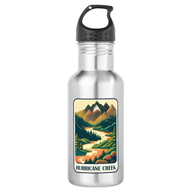 Hurricane Creek Arkansas Colors Stainless Steel Water Bottle (Front)