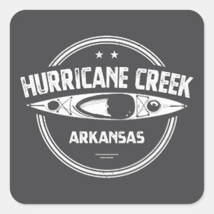 Hurricane Creek Arkansas Kayaking Square Sticker