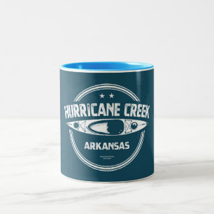 Hurricane Creek Arkansas Kayaking Two-Tone Coffee Mug