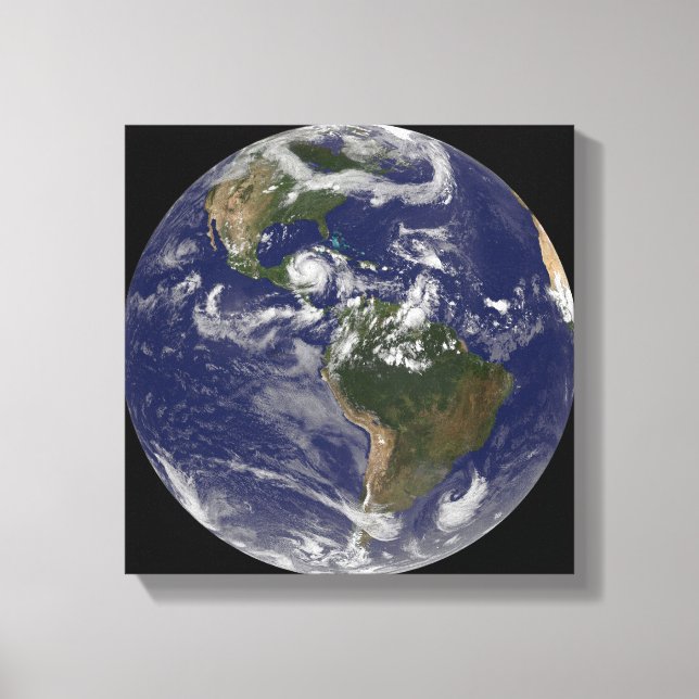 Hurricane Dean Approaches Yucatan Peninsula Canvas Print (Front)