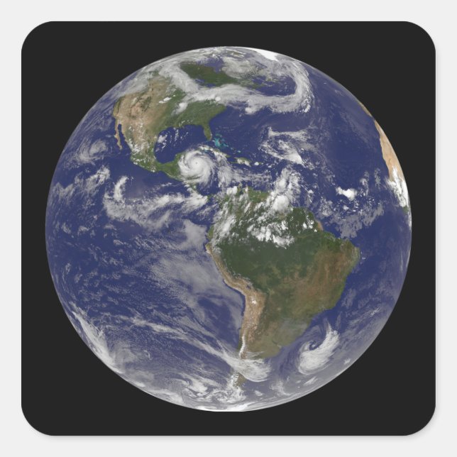 Hurricane Dean Approaches Yucatan Peninsula Square Sticker (Front)