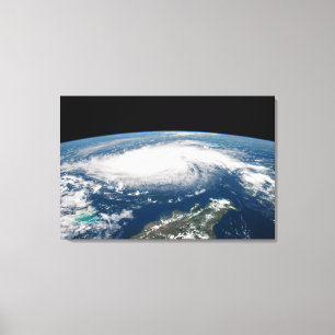 Hurricane Dorian Over The Atlantic Ocean. Canvas Print