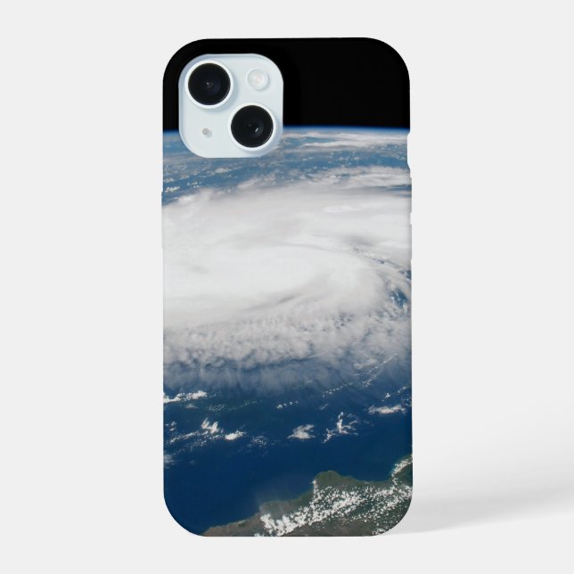 Hurricane Dorian Over The Atlantic Ocean. iPhone 15 Case (Back)