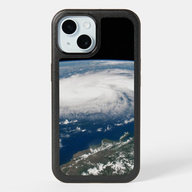 Hurricane Dorian Over The Atlantic Ocean. iPhone 15 Case (Back)