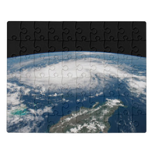 Hurricane Dorian Over The Atlantic Ocean. Jigsaw Puzzle