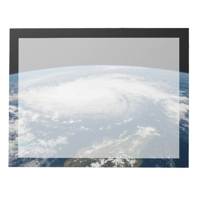 Hurricane Dorian Over The Atlantic Ocean. Notepad (Front)