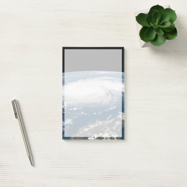 Hurricane Dorian Over The Atlantic Ocean. Post-it Notes (Office)