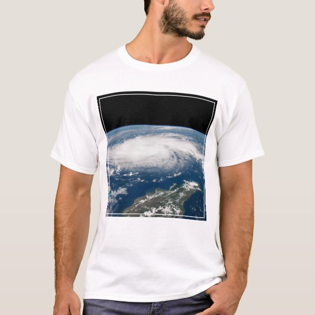 Hurricane Dorian Over The Atlantic Ocean. T-Shirt (Front)