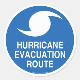Hurricane Evacuation Classic Round Sticker