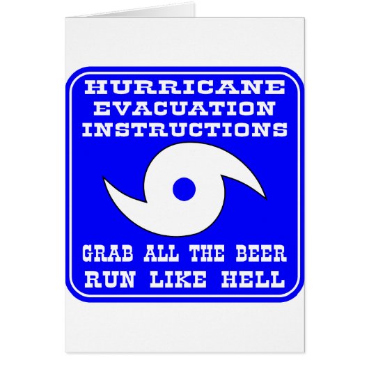 Hurricane Evacuation Instructions Plan Cards (Front)
