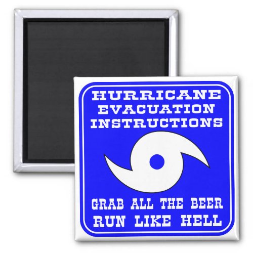 Hurricane Evacuation Instructions Plan Magnet