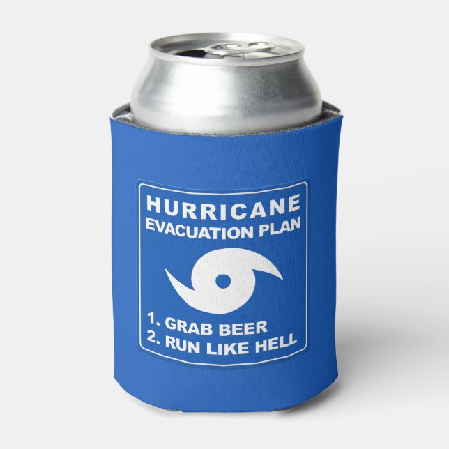 Hurricane Evacuation Plan Can Cooler (Can Front)