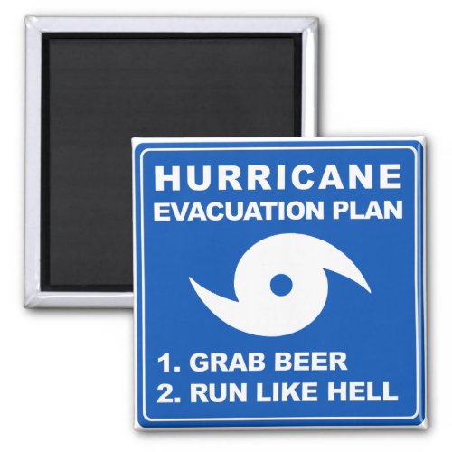 Hurricane Evacuation Plan  Magnet