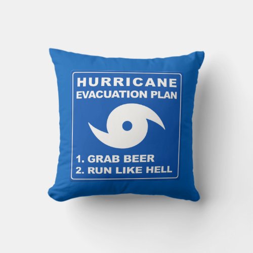 Hurricane Evacuation Plan _ Throw Pillow