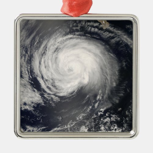 Hurricane Fausto Metal Ornament
