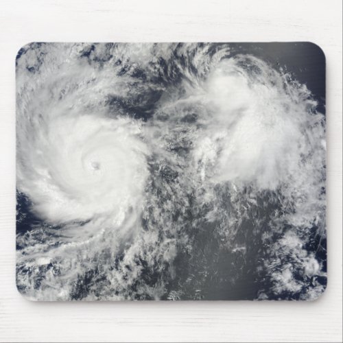 Hurricane Felicia and Storm Enrique east of Haw Mouse Pad