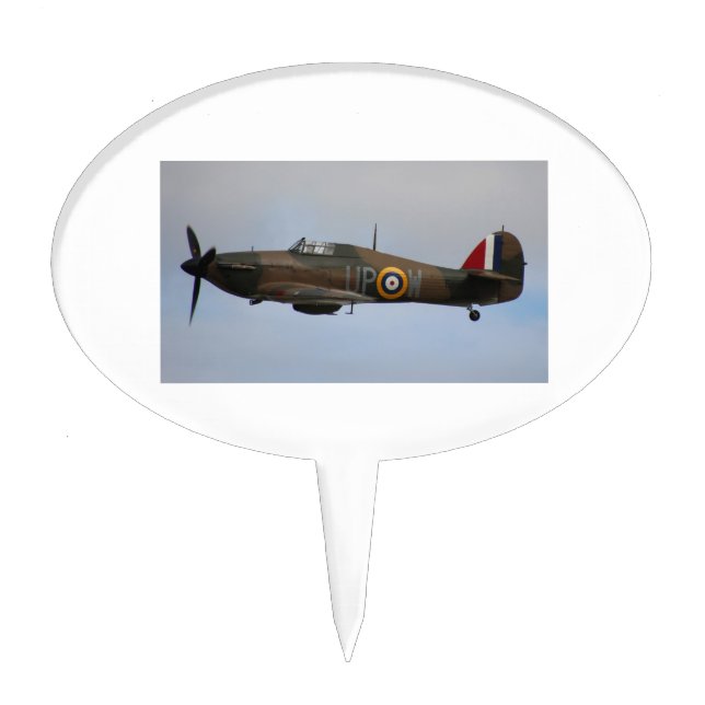 Hurricane Fighter aircraft WWII military plane Cake Topper (Front)