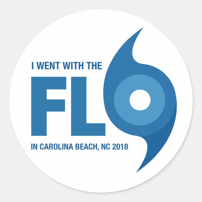 Hurricane Florence Carolina Beach NC Classic Round Sticker (Front)