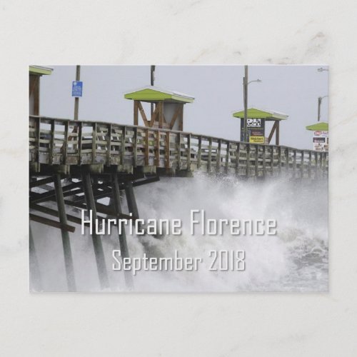 Hurricane Florence Emerald Isle NC Postcard